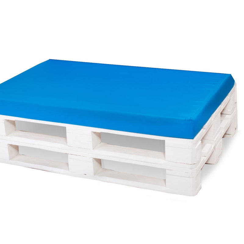Pokrowiec na meble ogrodowe 120x40x10cm, poszewka na poduszkę ogrodową z zamkiem błyskawicznym, niebieska poszewka na meble ogrodowe z palet