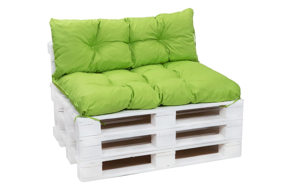 Zestaw poduszek na meble z palet 120x60 Siedzisko-Oparcie 120x60cm poduszki na palety Limonka poduszki na palety poduszki na meble ogrodowe