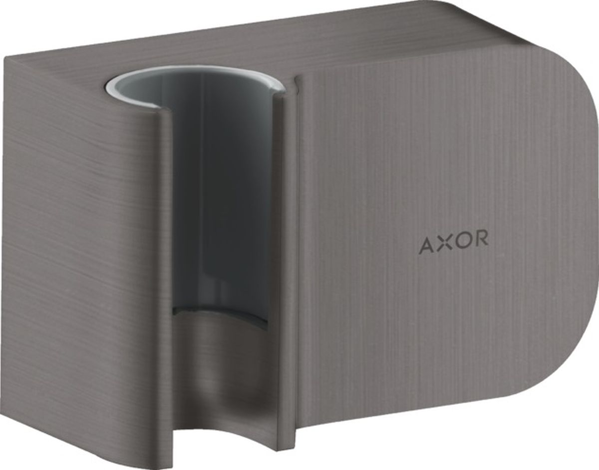 Axor One przyłącze kątowe z uchwytem Porter czarny chrom szczotkowany 45723340