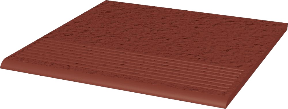 Paradyż Natural Rosa stopnica 30x30 cm prosta STR czerwony mat