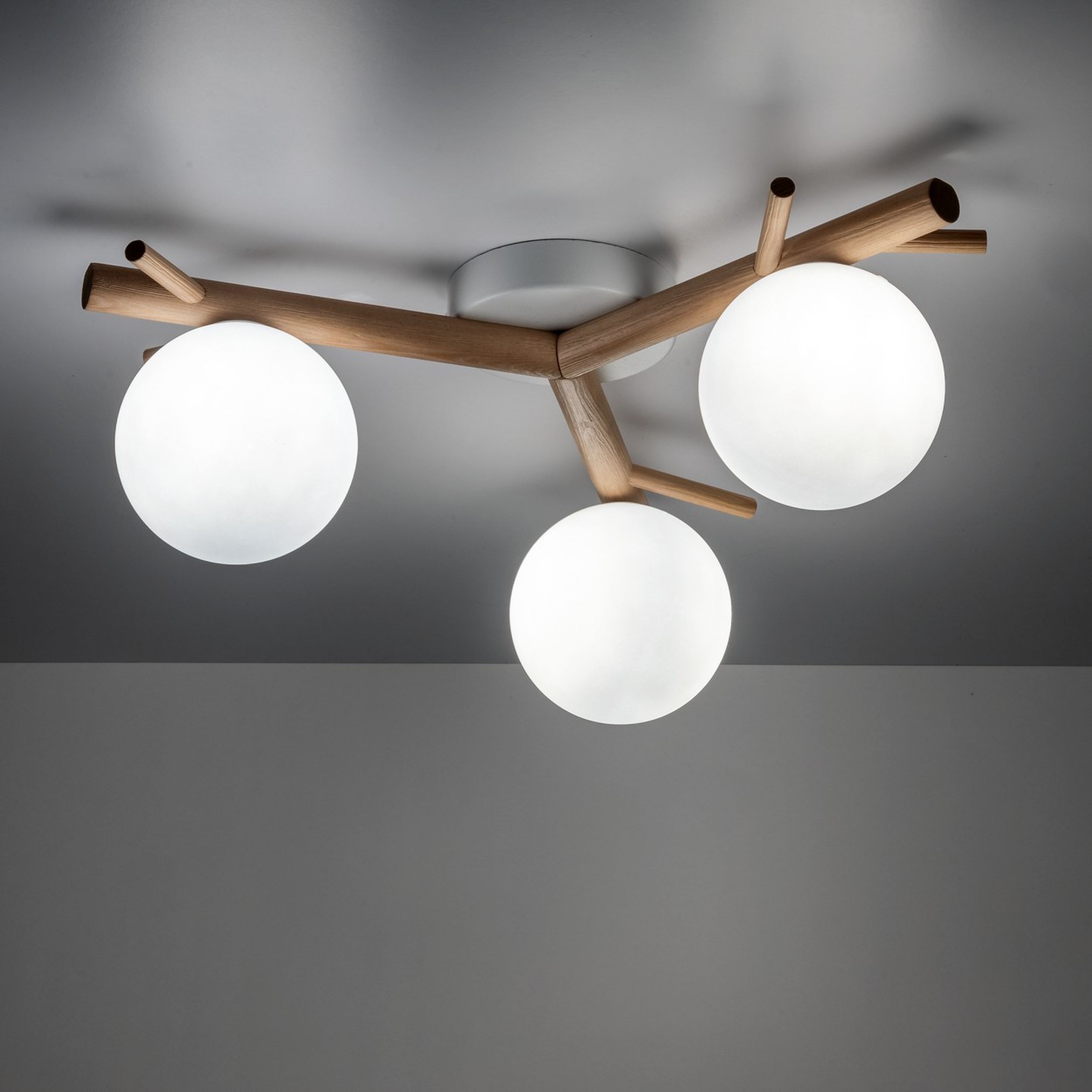 TK Lighting Sheron lampa podsufitowa 3x6W biały/drewno 5308 - Wysyłka w 24h
