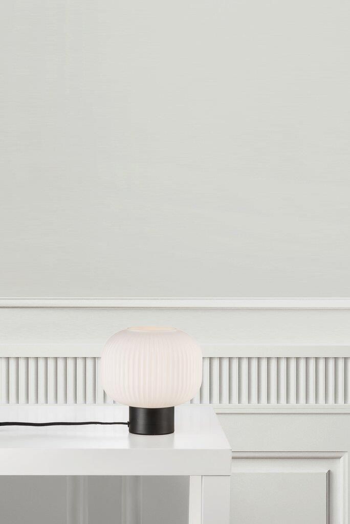 Nordlux Milford lampa stołowa 1x40W biały opal/czarny 48965001