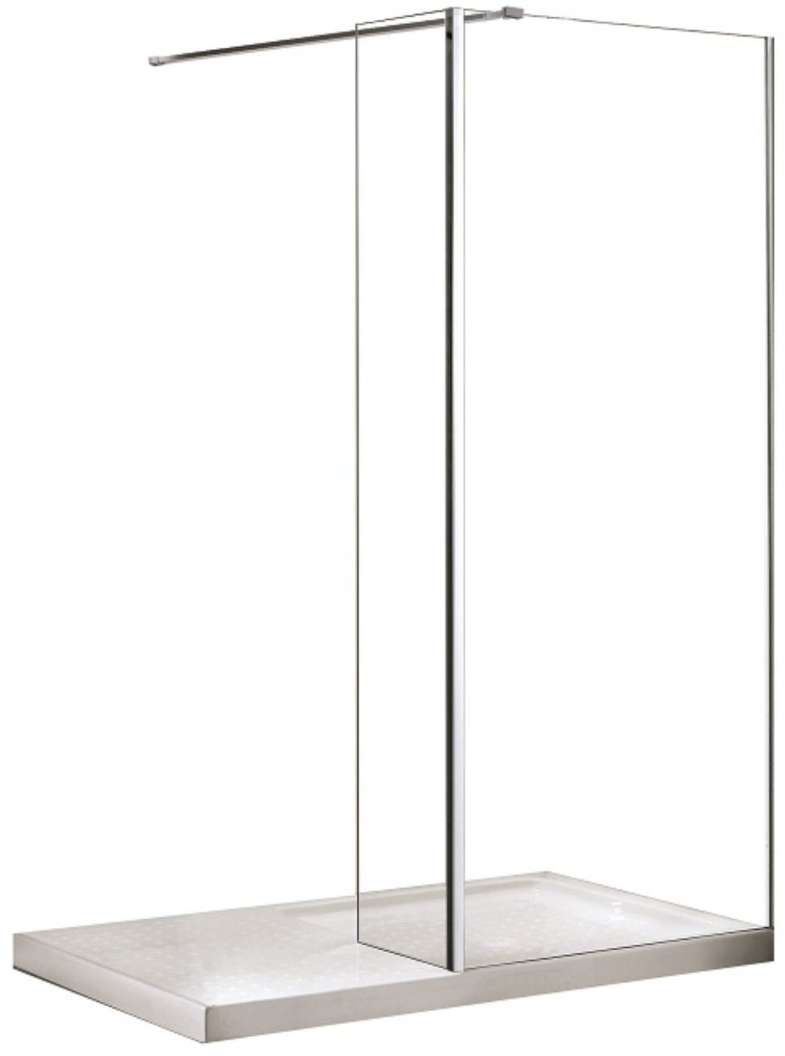 Besco Aveo ścianka prysznicowa 50 cm boczna chrom/szkło przezroczyste PA-50-195C - Wysyłka w 24h
