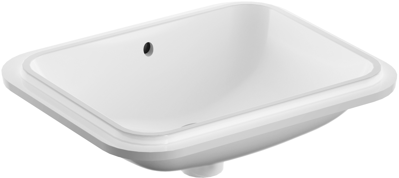 Geberit Variform umywalka 45x35 cm podblatowa prostokątna KeraTect biała 500.760.00.2