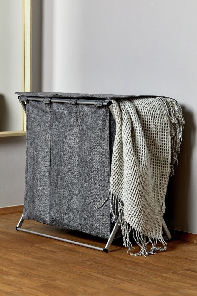 Wenko Trio kosz na pranie 118 l składany szary 62094100 - Wysyłka w 24h