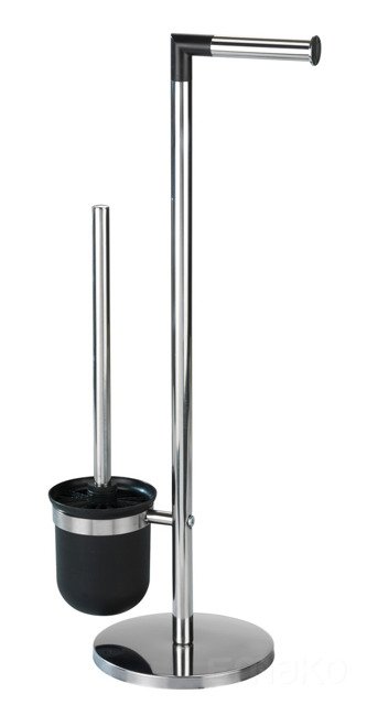Wenko Parus stojak na papier toaletowy ze szczotką do WC 2w1 srebrny 21836800 - Wysyłka w 24h