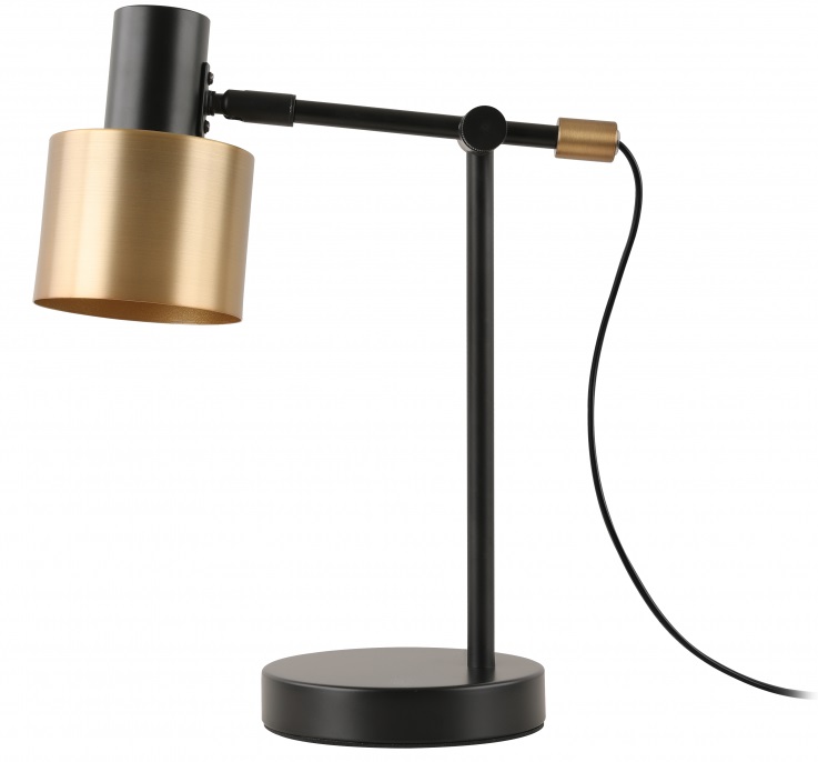 GTV Selvia II lampa biurkowa 1x25 W czarna-złota LB-SELVII-44-DEC