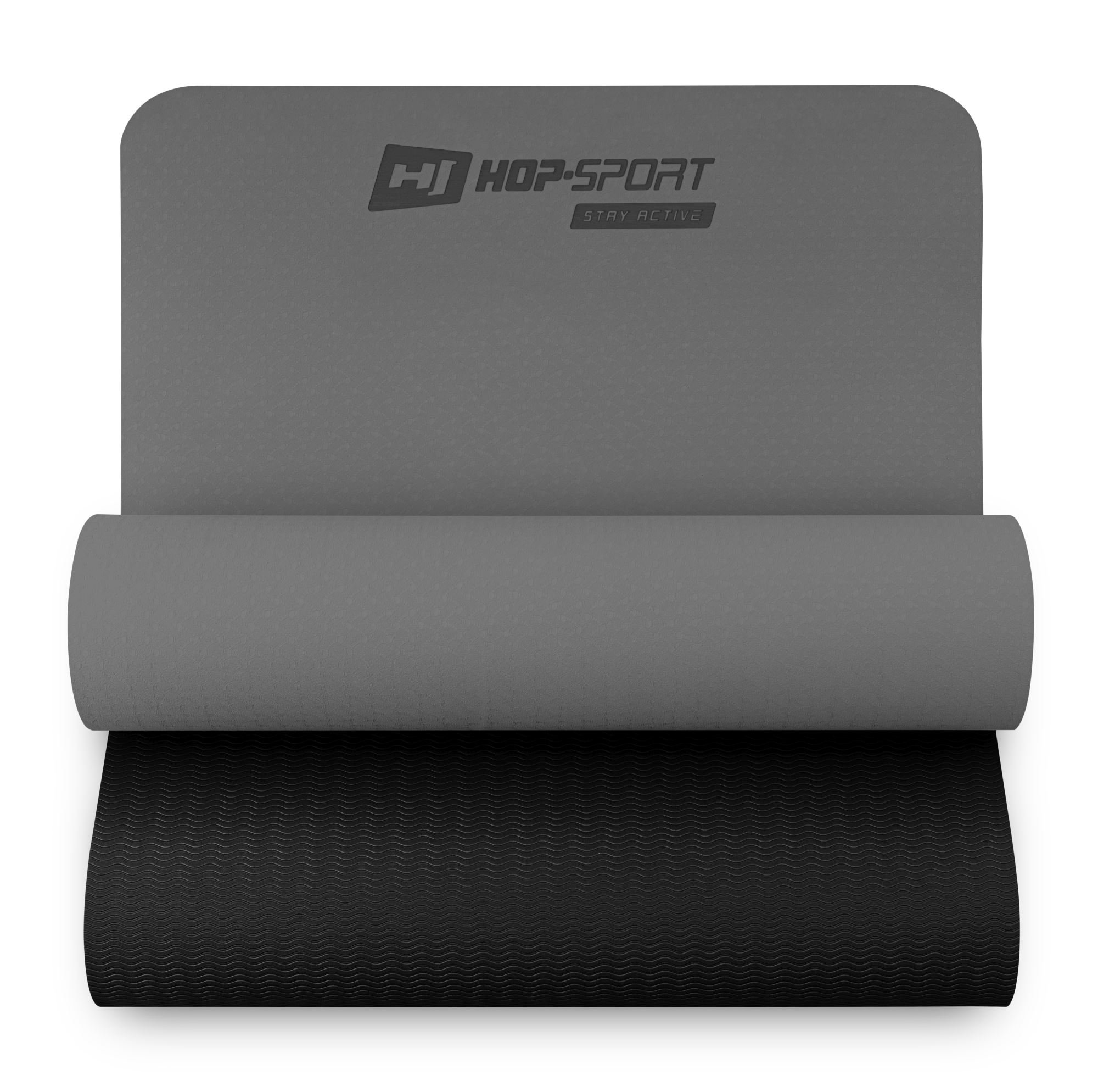 Mata fitness TPE 0,6cm - szara