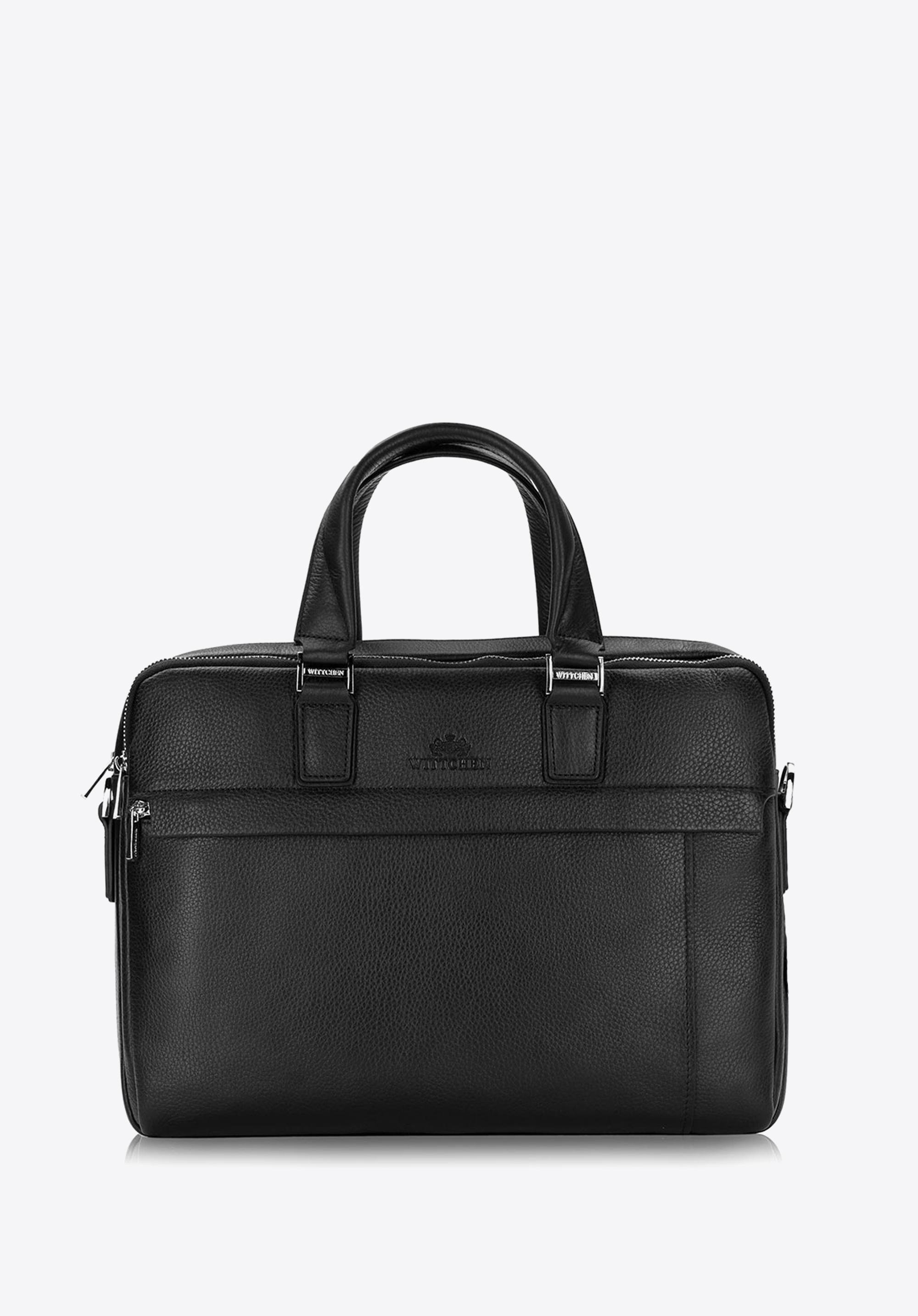 Męska torba na laptopa 11”/12” skórzana z przeszyciami