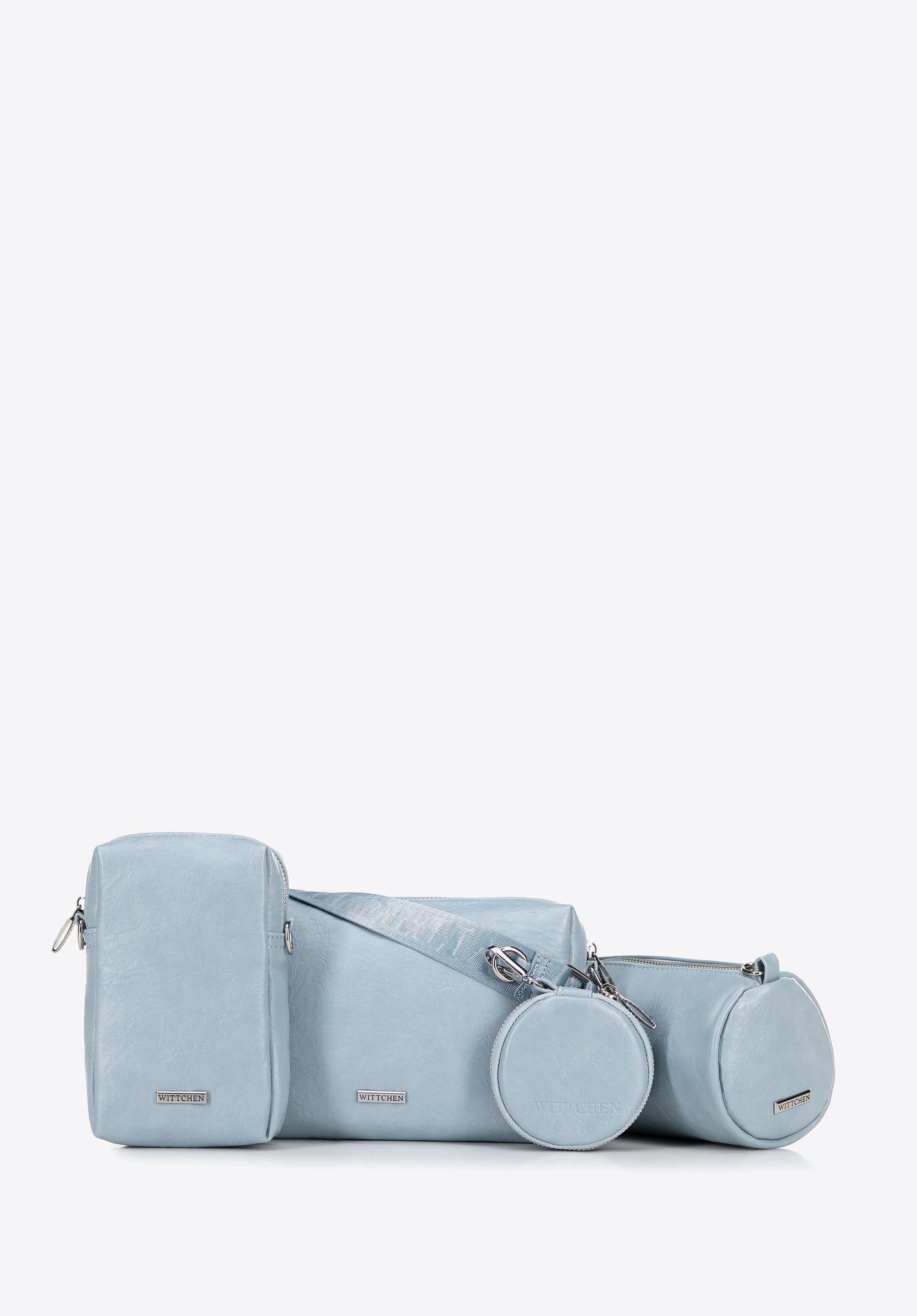 Zestaw torebek crossbody z ekoskóry niebieski