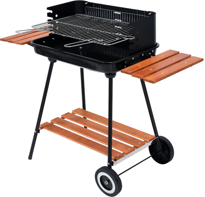 Grill ogrodowy ruszt 53x33cm + kratka 48x8cm