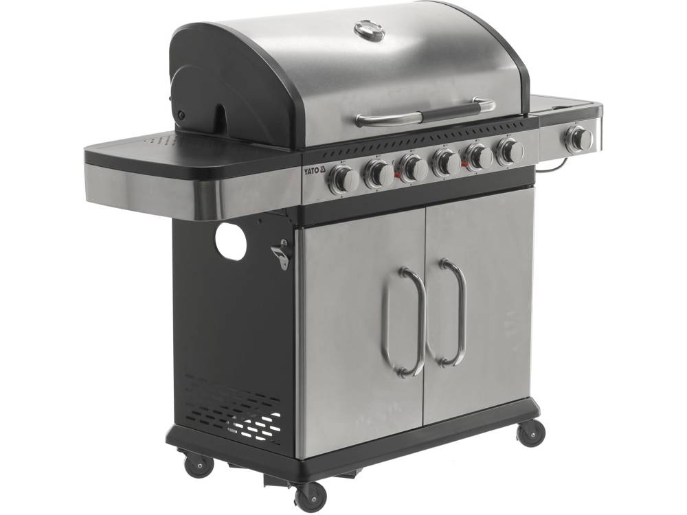 Grill gazowy z szafką, 6 palników + palnik pomocniczy | YG-20004