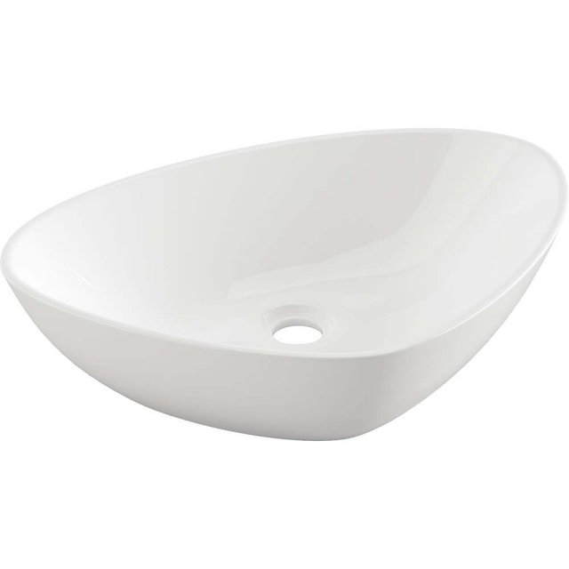 INVENA Umywalka nablatowa TRIGONO biała CE-58-001-W