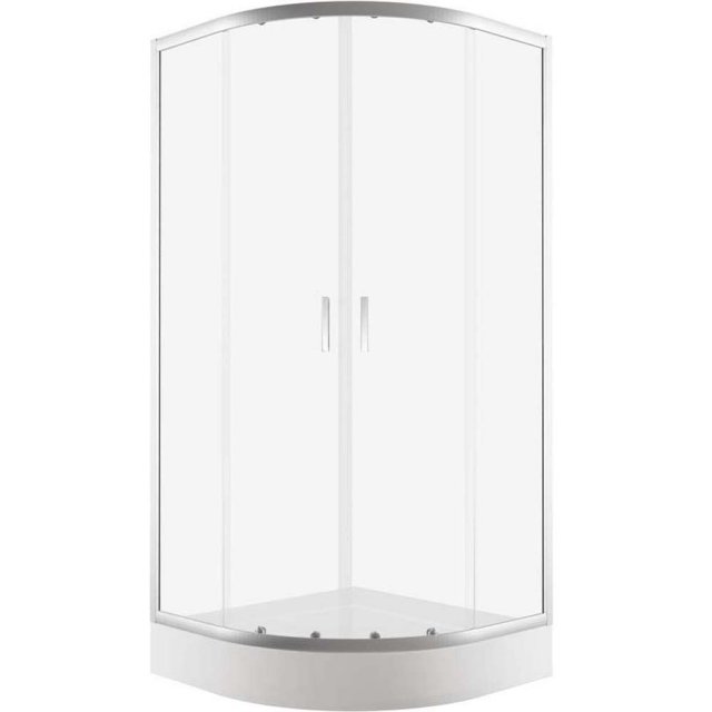 NEW TRENDY Kabina prysznicowa SUVIA półokrągła z brodzikiem 80x80x201