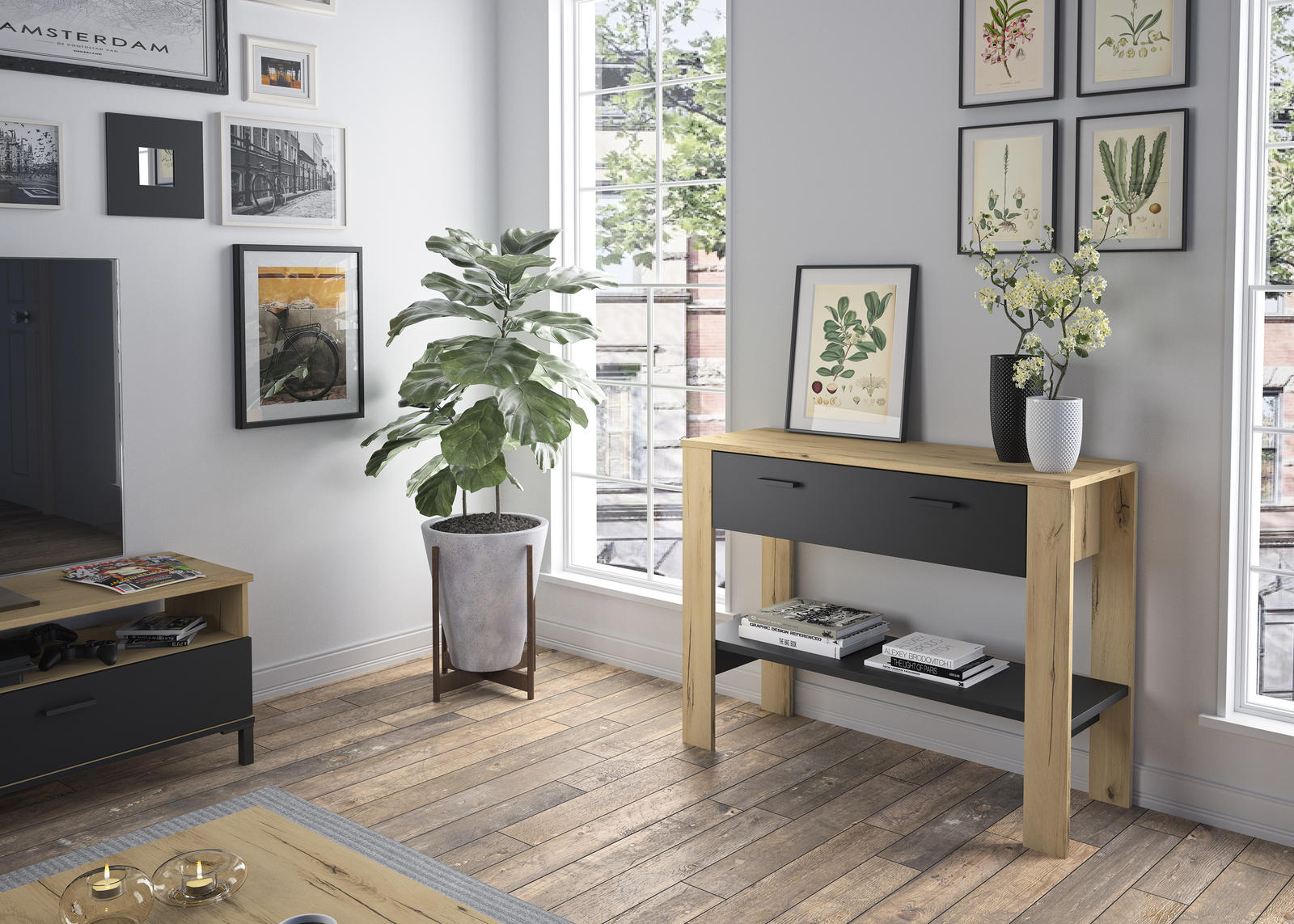 Designerski stolik pomocniczy Trust