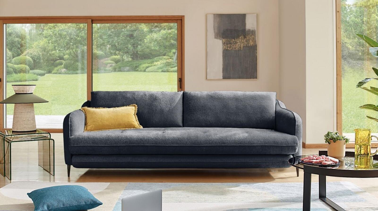 Sofa rozkładana Jade antracytowa pojedyncza