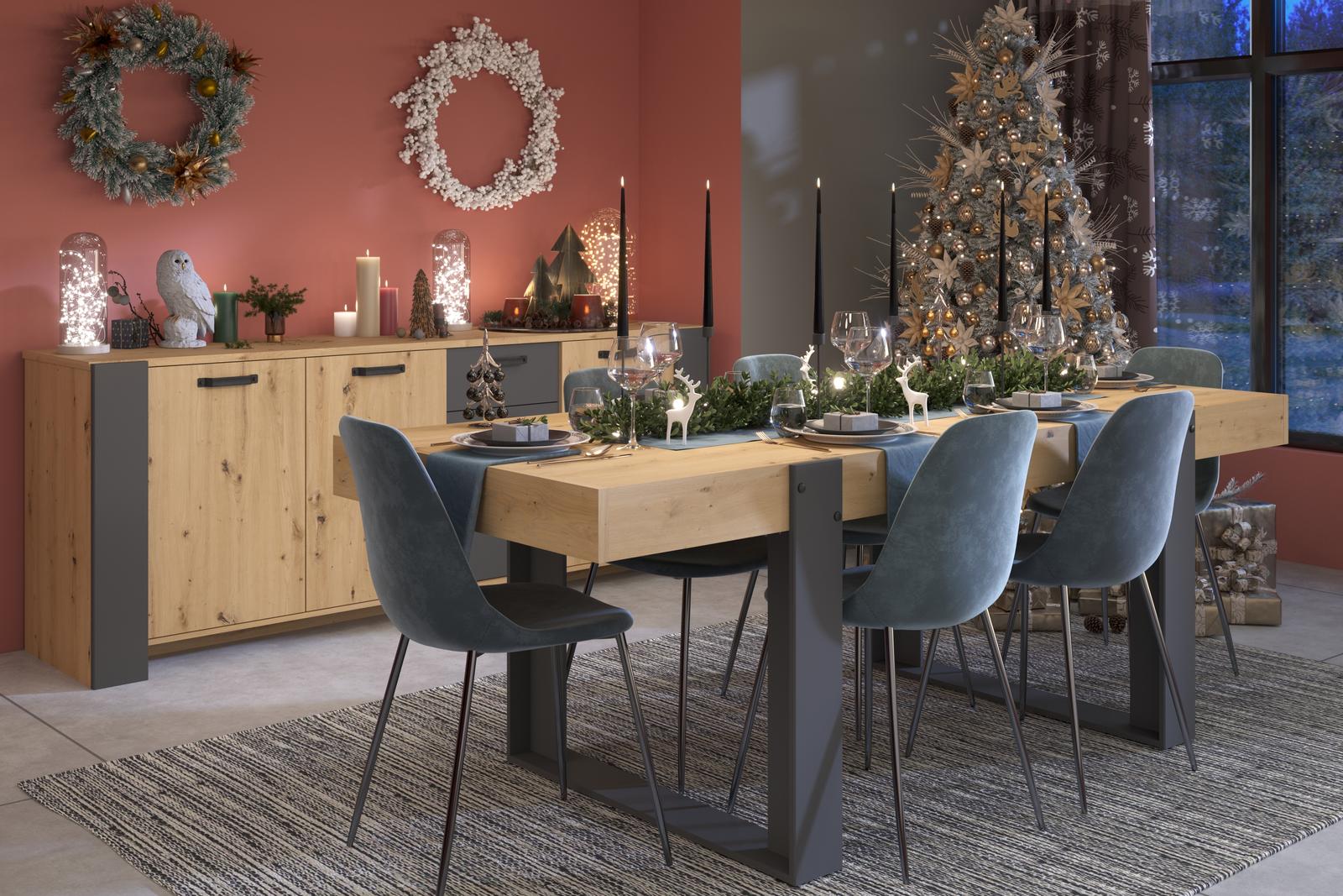 Stół do jadalni Travis w designie industrialnym