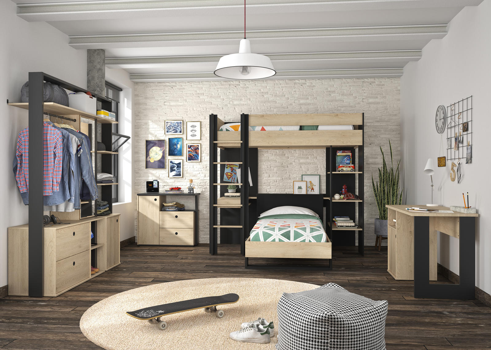Pokój dziecięcy dla dwojga dzieci w zestawie Duplex