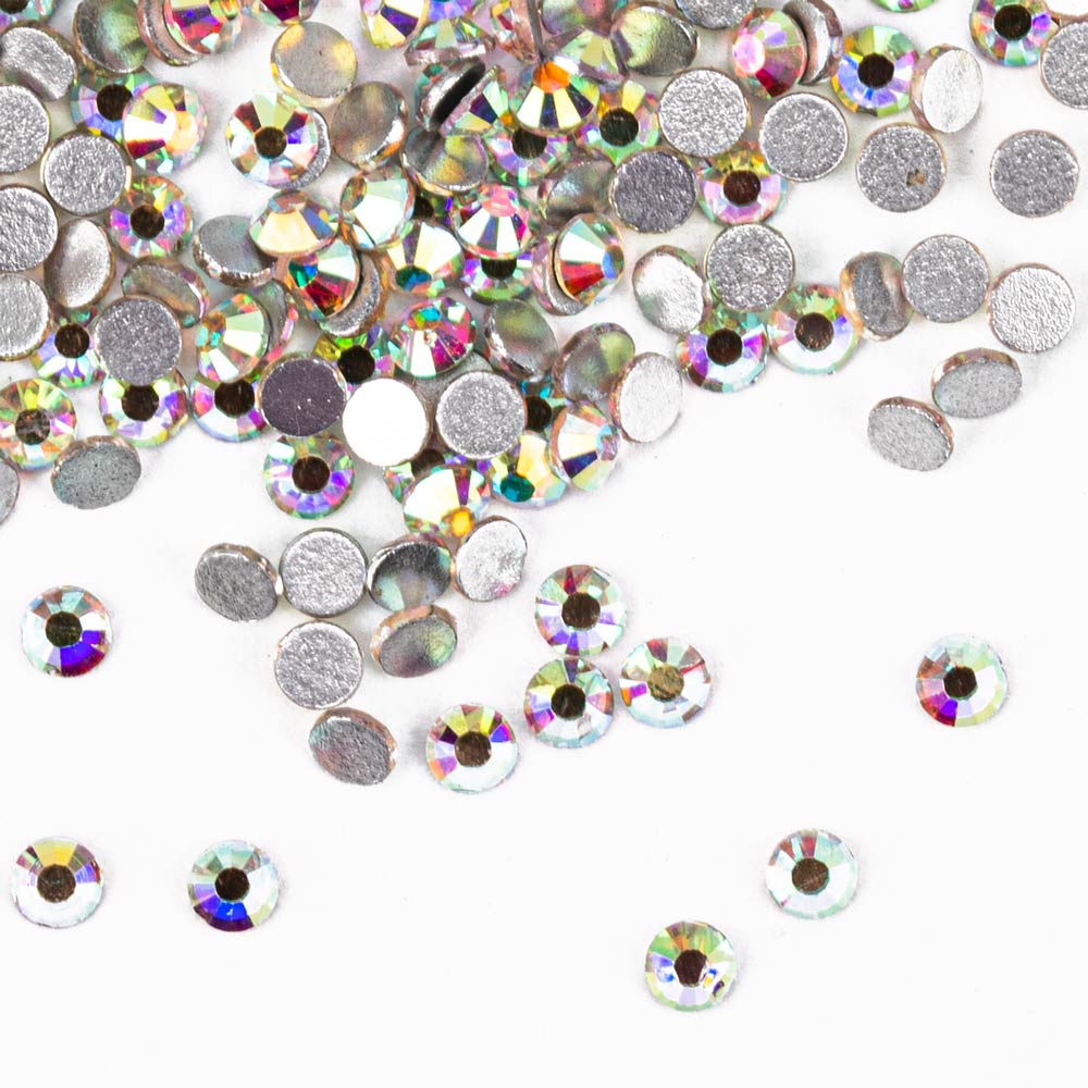 Cyrkonie do paznokci szklane SS10 Crystal AB ok.50 szt