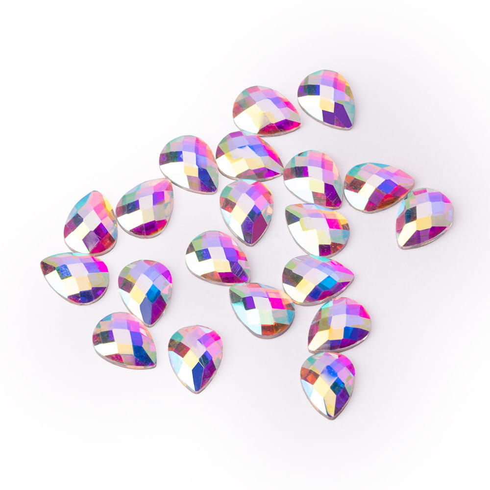 Kryształki diamenty cyrkonie AB opalizujące do zdobień biżuteria 3D 20 szt Nr 8