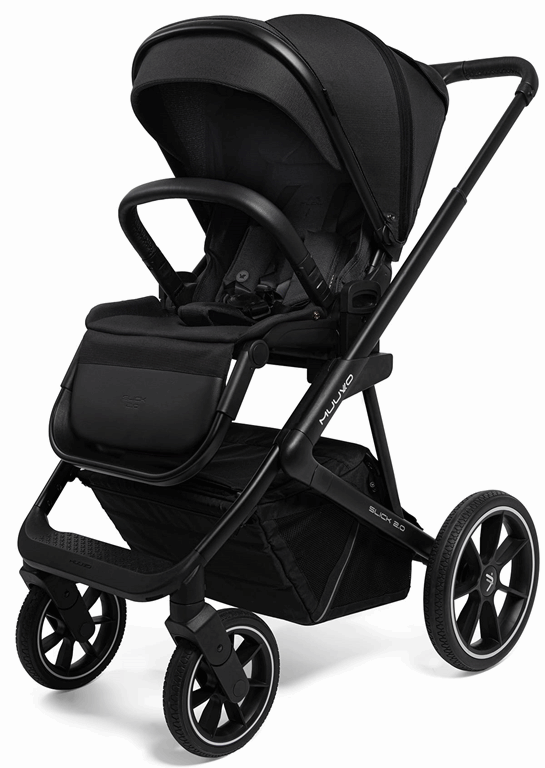 Muuvo Slick 2.0 - uniwersalny wózek głęboko-spacerowy 2 w 1-Classic Black
