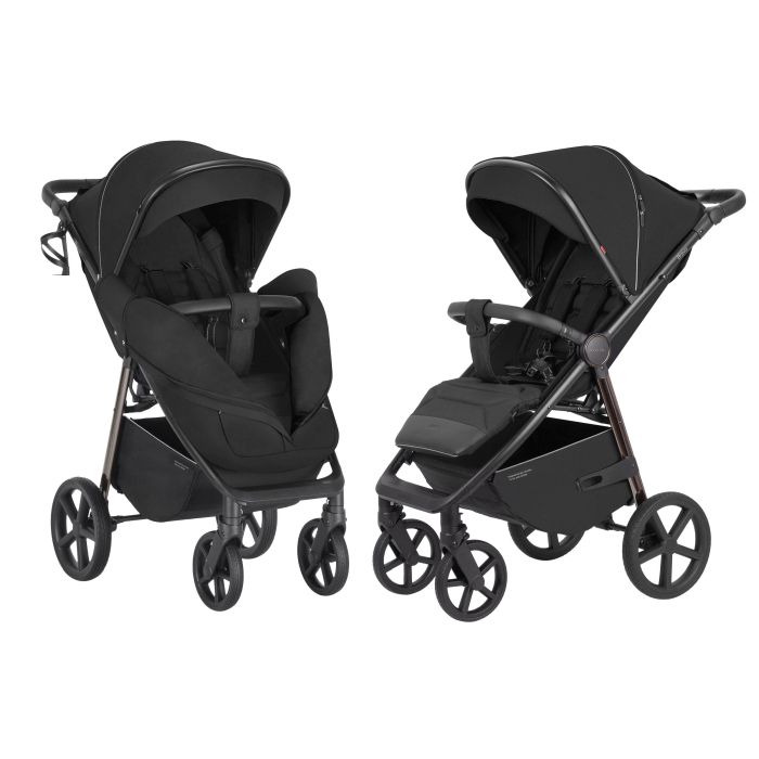 Carrello Bravo Plus 2024 - wózek spacerowy do 22 kg -Jet Black