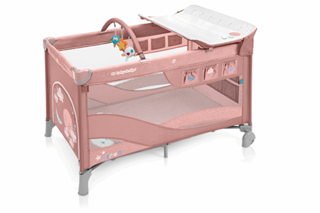 Baby Design, Dream - łóżeczko turystyczne-08 Pink