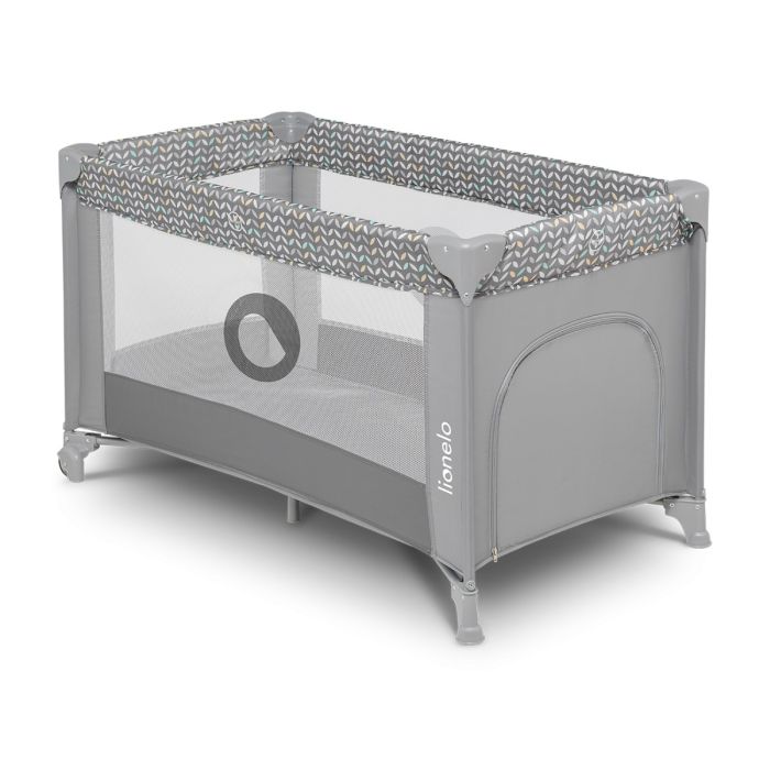 Lionelo Stefi - Łóżeczko turystyczne-Grey Concrete Multicolor
