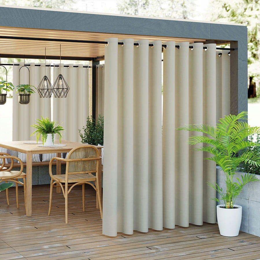 Zasłona Gardenia na przelotkach wys. 250x140cm Kremowy ZASŁONY NA ALTANĘ