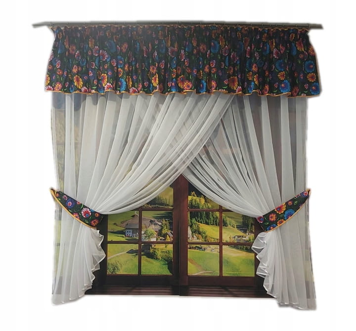 Firanka Dorota z lamówką białą 160x350 cm