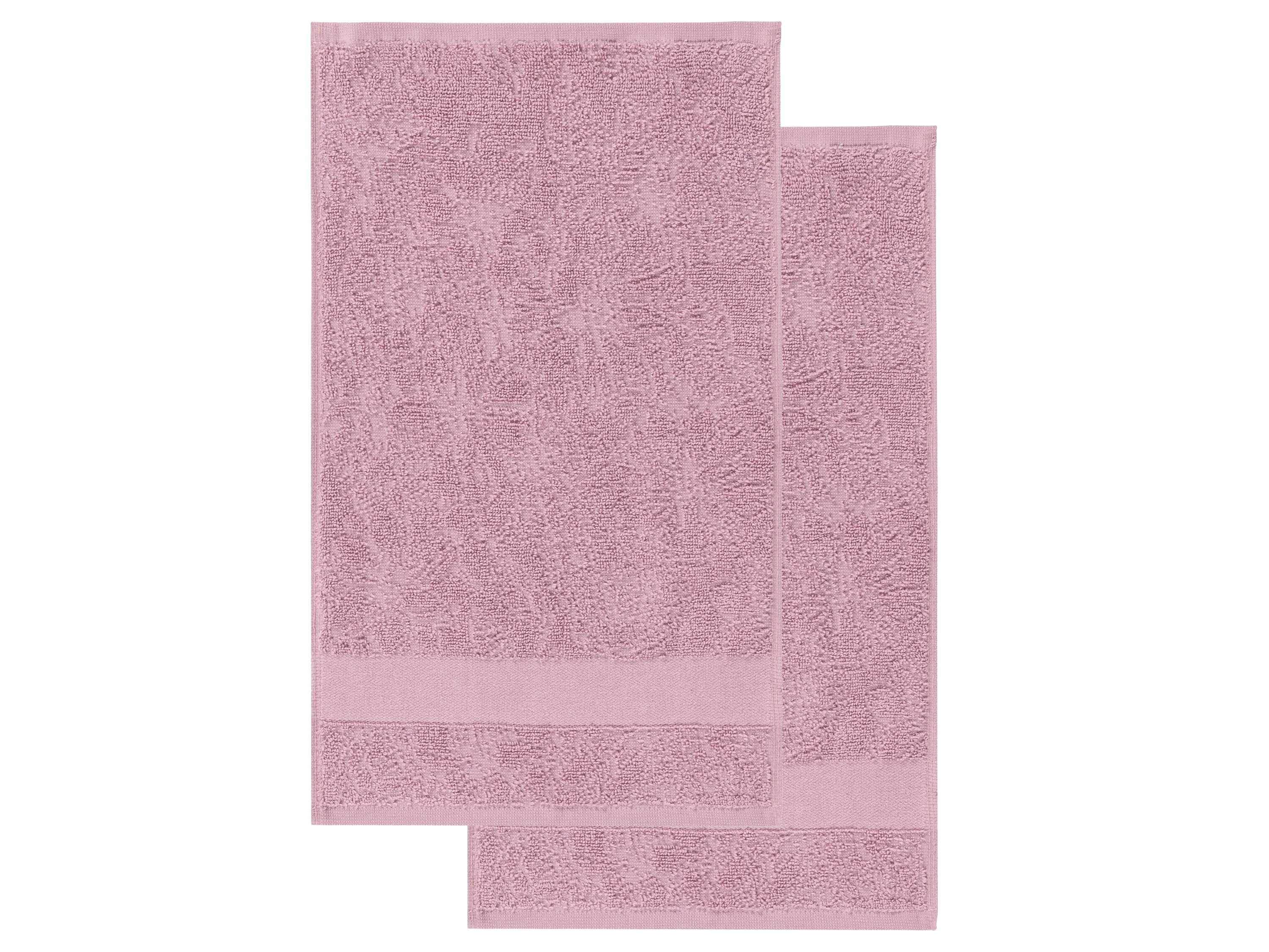 Livarno home Komplet 2 ręczników frotte, 50 x 100 cm Różowy