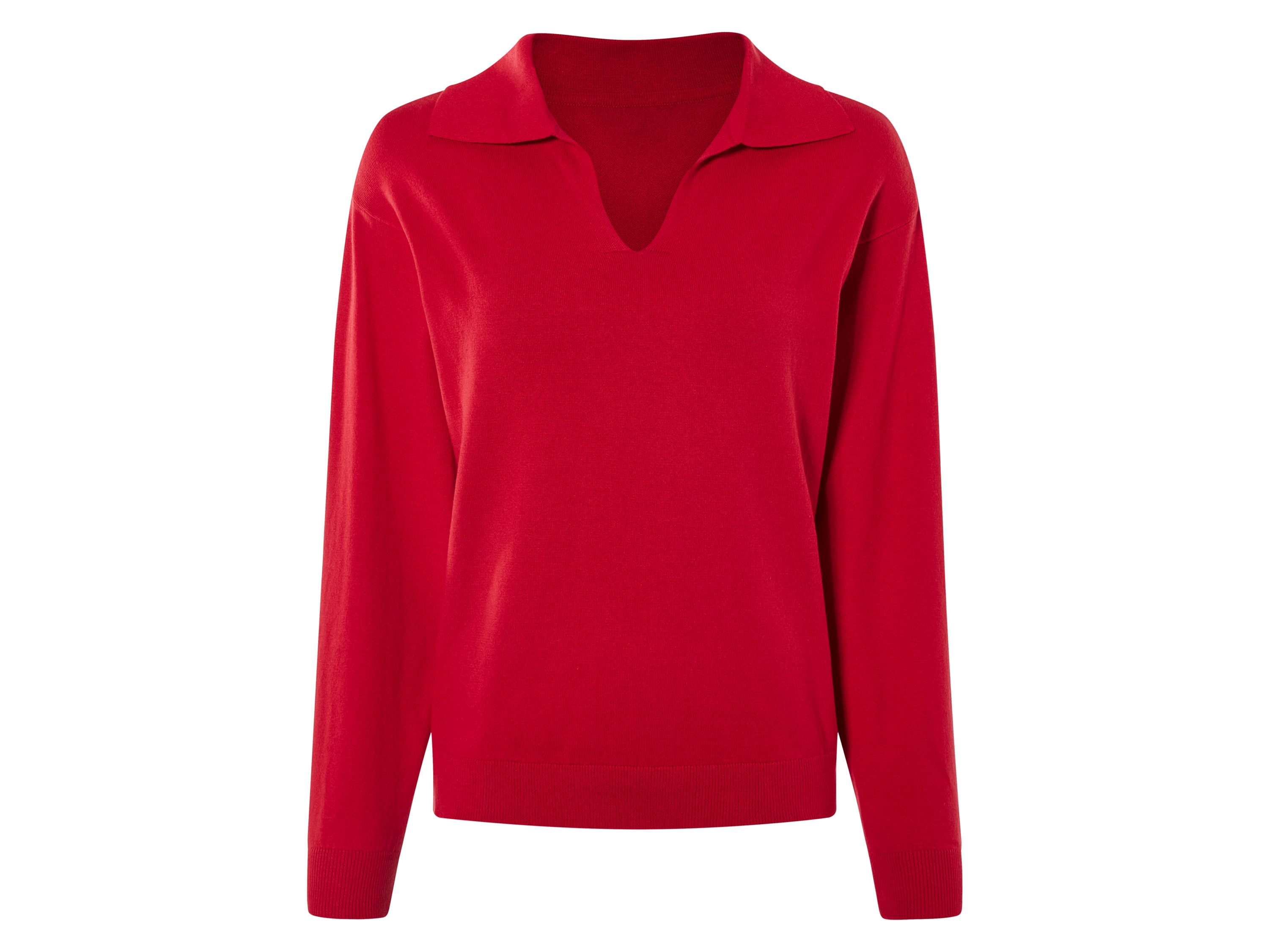 esmara Sweter dzianinowy z bawełną organiczną Czerwony, XS 32/34