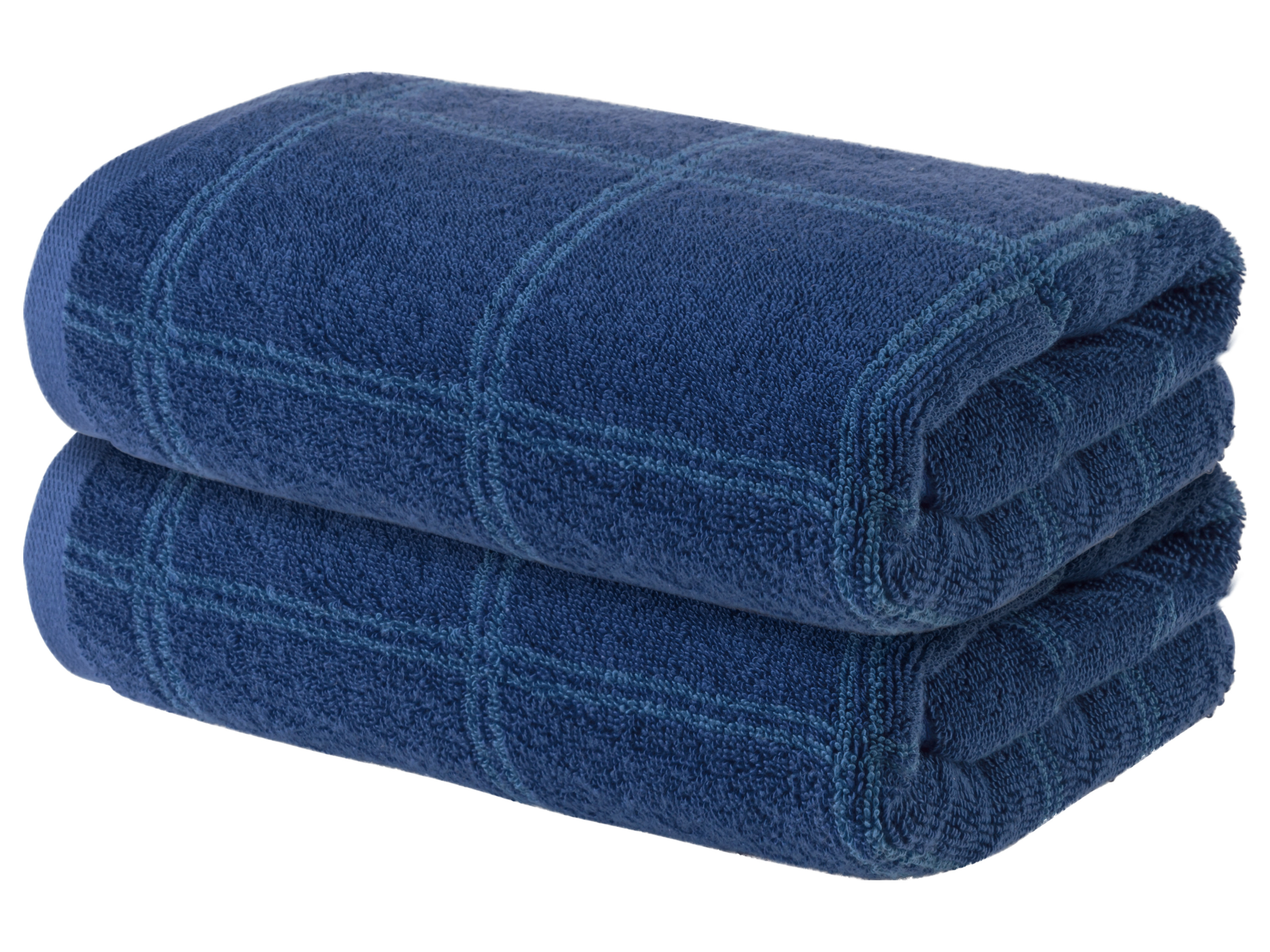 Livarno home Komplet 2 ręczników frotte, 50 x 100 cm Ciemnoniebieski