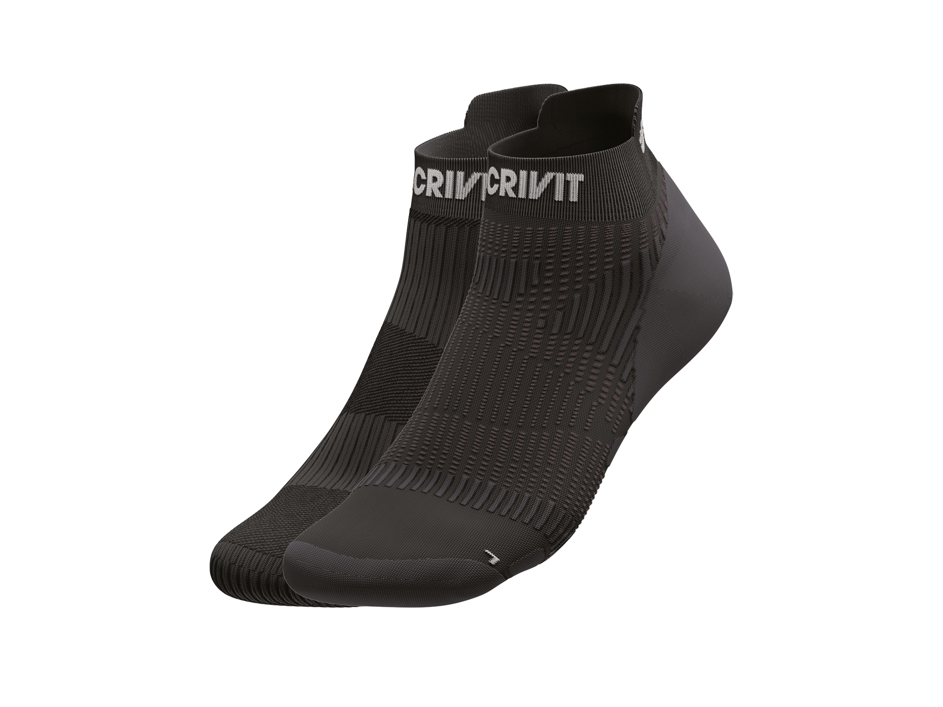 Crivit Skarpetki damskie do biegania SmartStep, 2 pary Czarny/ szary, 35/36