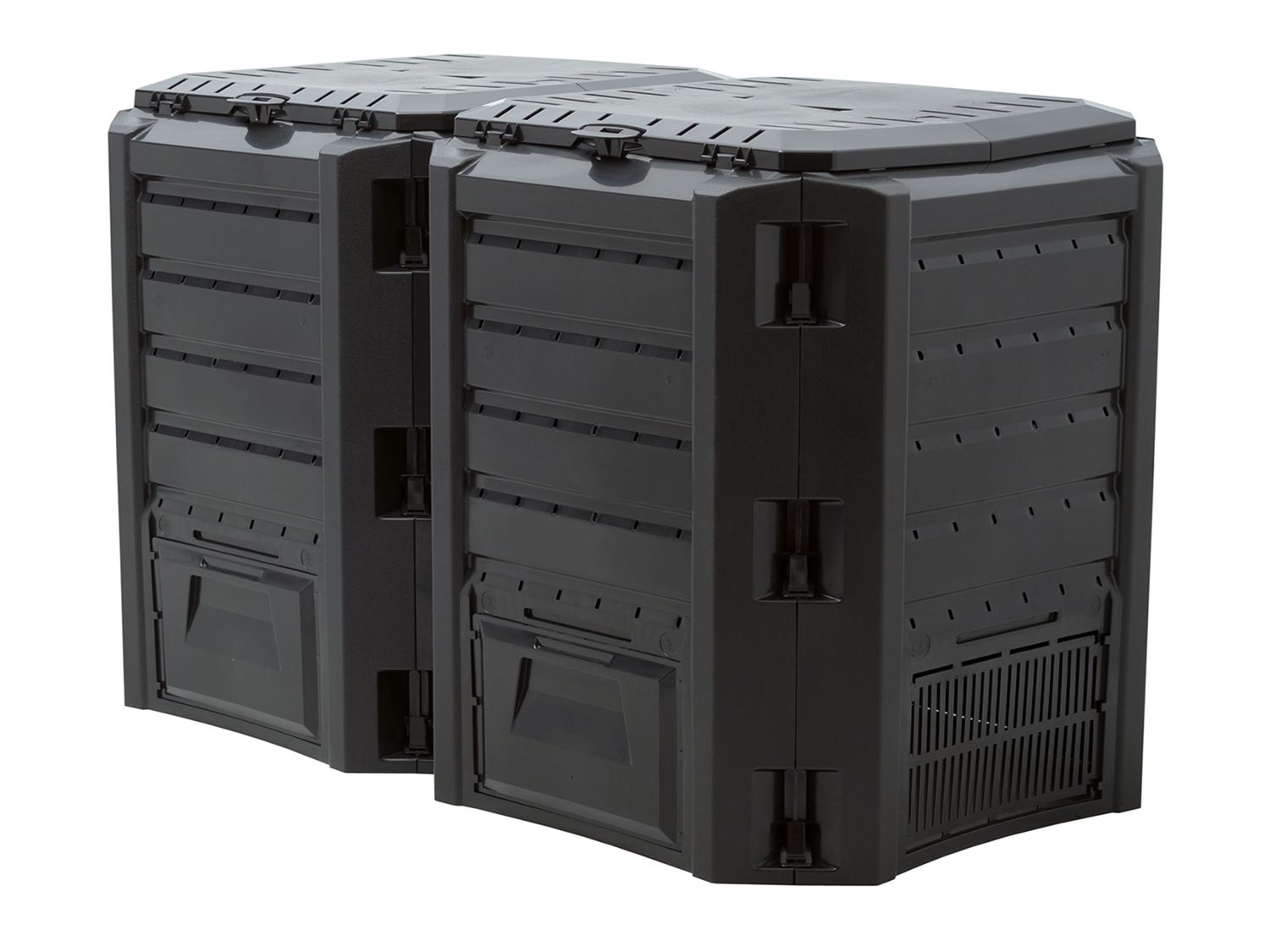 Prosperplast Podwójny kompostownik "Module Compogreen", 800 l, z klapą