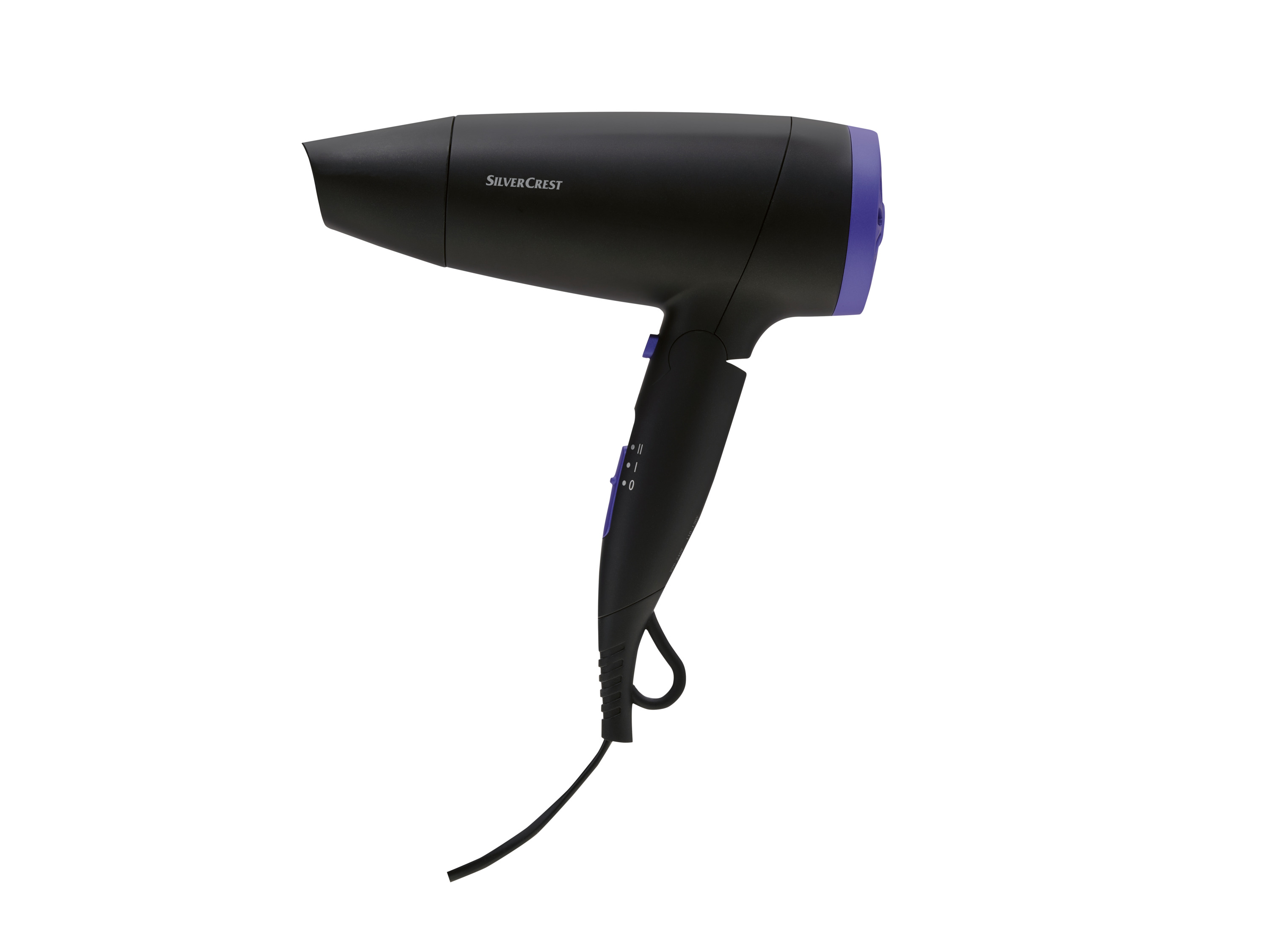 Silvercrest Personal Care Składana suszarka do włosów z jonizacją, 1200 W/1600 W, Srhk 1600 B1 Czarny/jasnofioletowy
