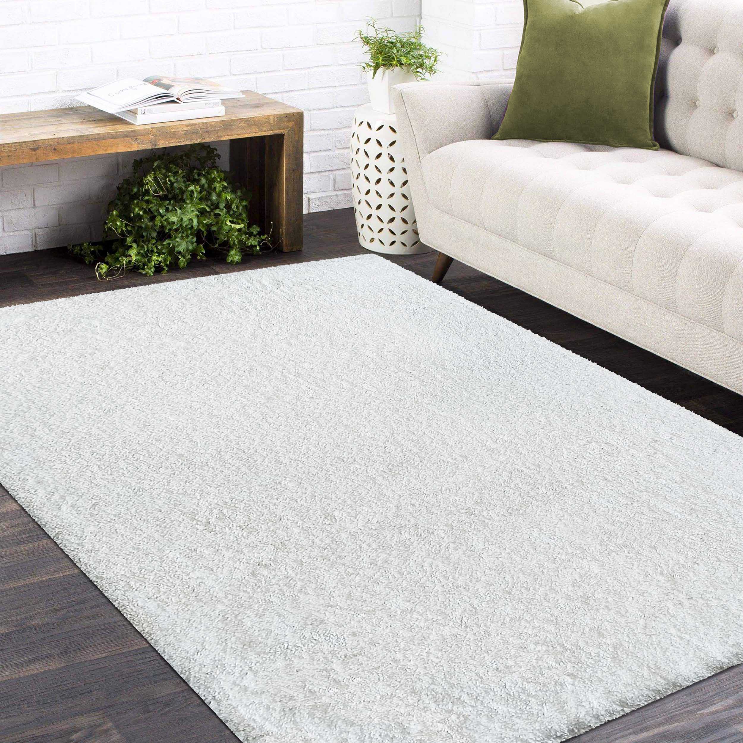 Dywan - 60 x 100 cm - Biały - Shaggy - Dywanopol