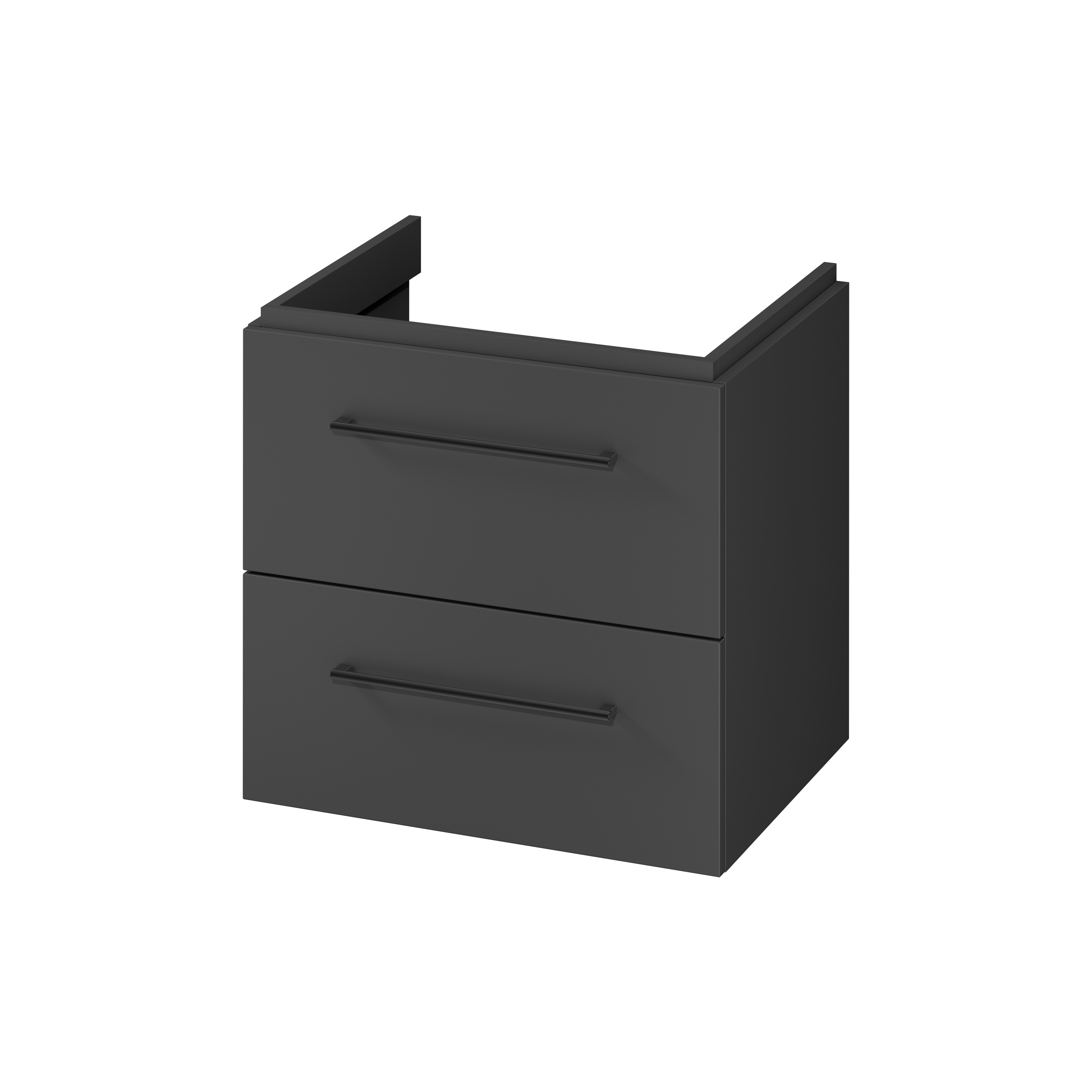 Darmowa Dostawa - Szafka 59.4x44.4x57.2 cm podumywalkowa wisząca antracyt Cersanit Larga S164036