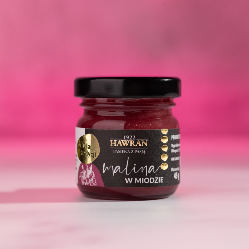 Malina w miodzie wielokwiatowym 45g - Pasieka z Pasją Hawran