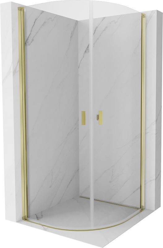 Kabina prysznicowa półokrągła Mexen Mist złota 80x80 cm uka 1 szt