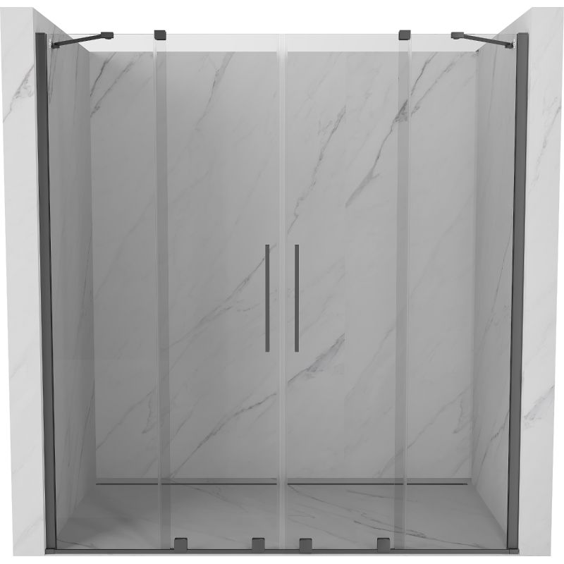 Drzwi prysznicowe rozsuwane Mexen Velar gun metal 180x200 cm 1 szt.