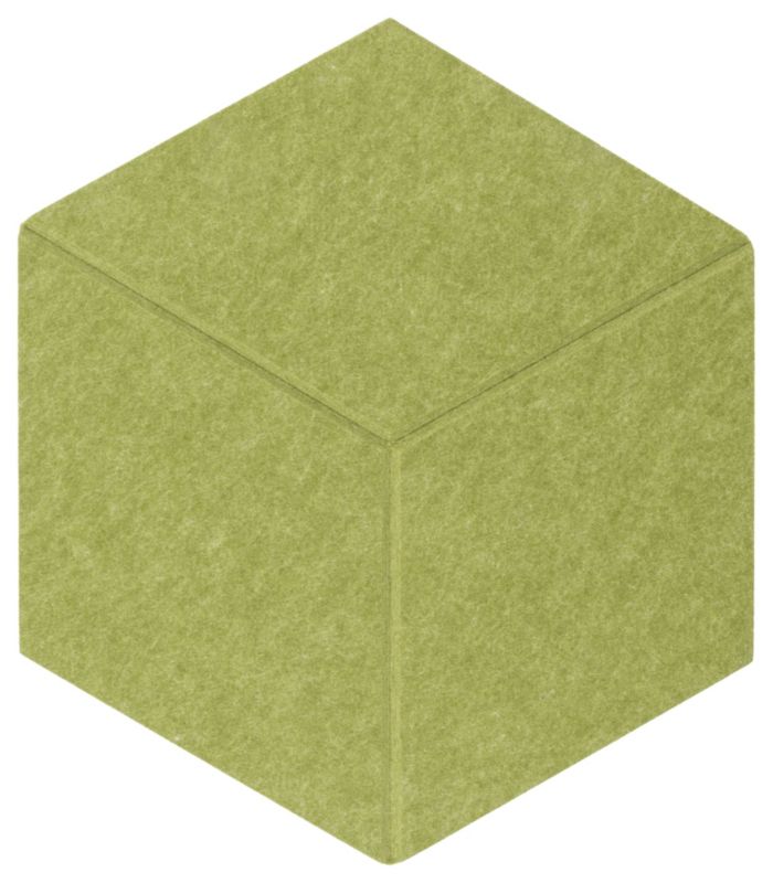 Panel filcowy ścienny dekoracyjny Multidecor Felly 40 x 46 cm 9 mm heksagon ryflowany zielony 2 szt.