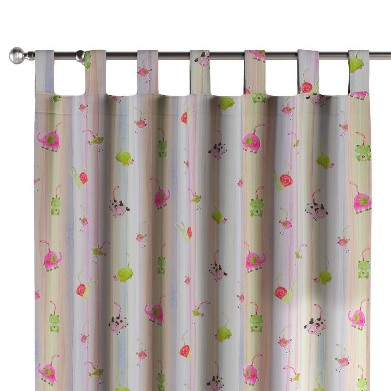Zasłona na szelkach 1 szt. 130 x 260 cm Dekoria kolorowe zwierzątka na tęczowym tle 1 szt.