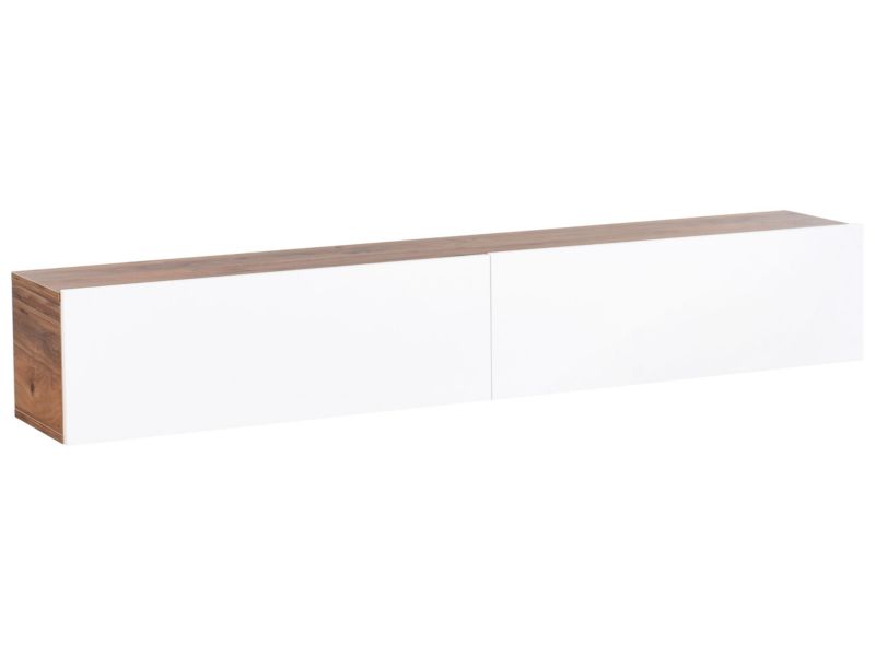 Wisząca szafka RTV Gladstone 180 cm Brązowy/ biały 1 szt.