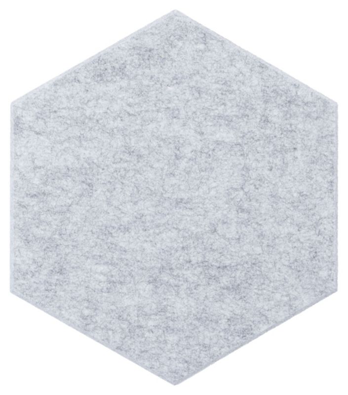 Panel filcowy ścienny dekoracyjny Multidecor Felly 40 x 46 cm 9 mm heksagon gładki szary 2 szt.