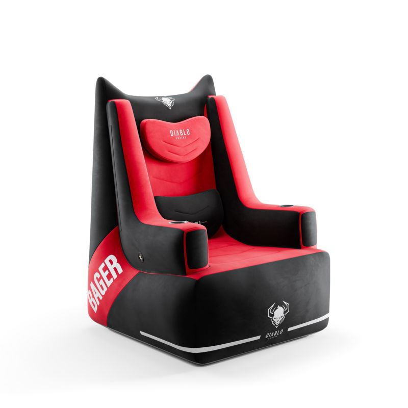 Dmuchany fotel gamingowy Diablo X-Bager czarno-czerwony 1 szt
