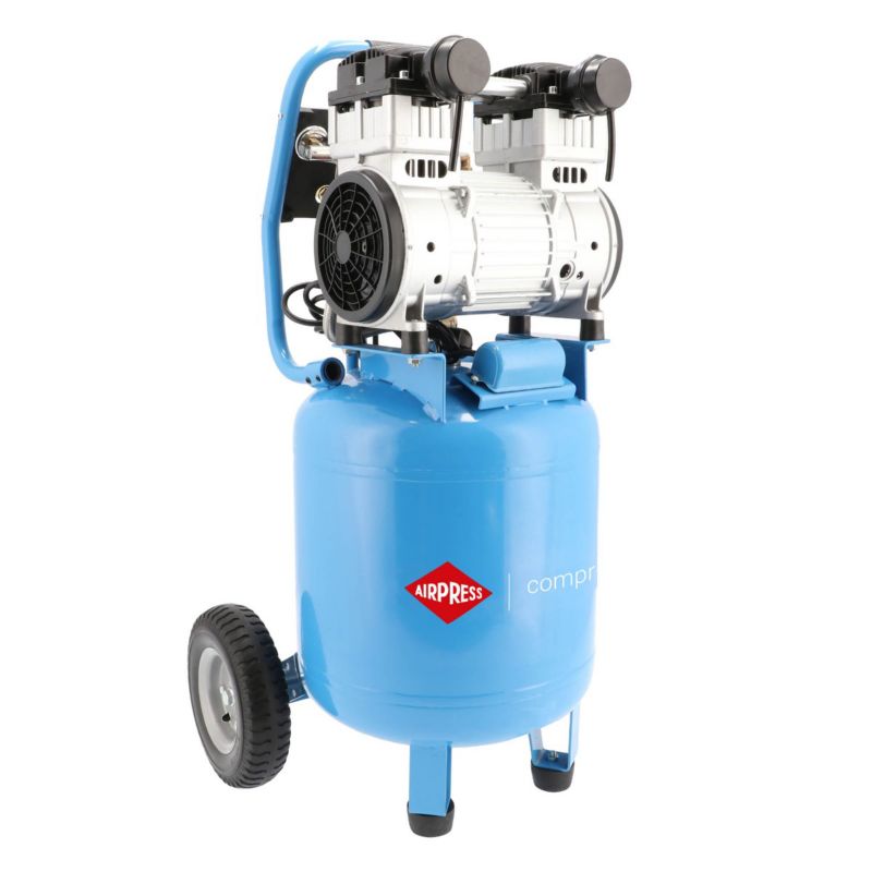 Cichy kompresor bezolejowy dwutłokowy pionowy Airpress 8 bar 2 KM/1.5 kW 150 l/min 38 l LMVO 40-250 1 szt.
