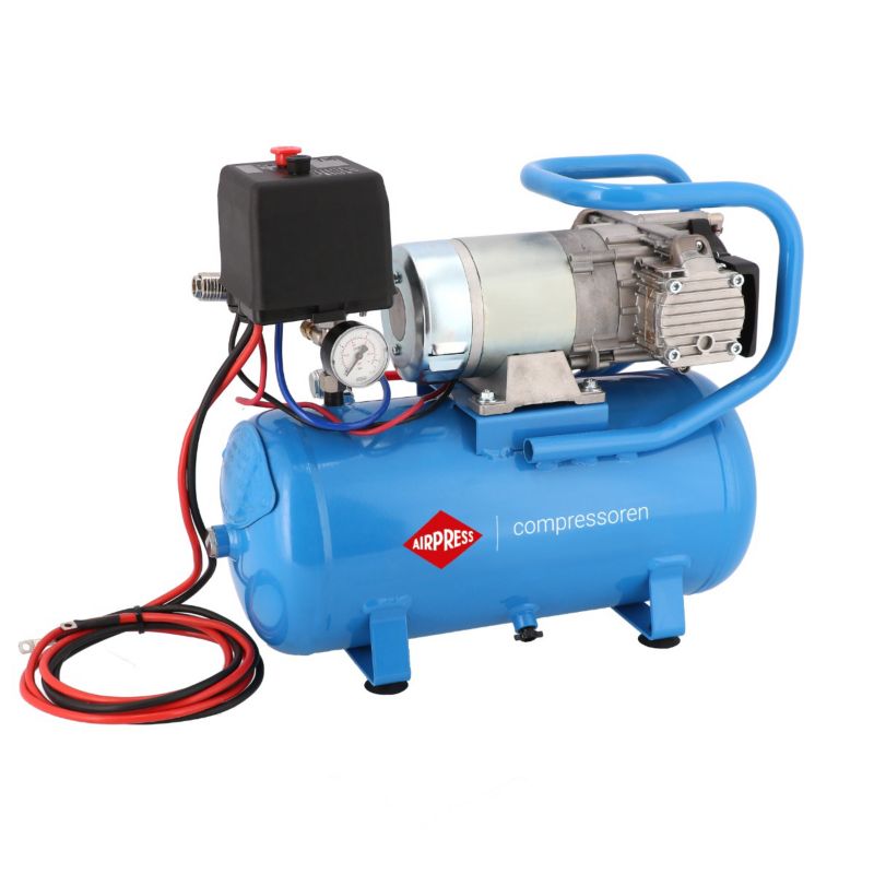 Kompresor samochodowy 12V DC 12-180/15 Airpress 10 bar 0.75 KM/0.55 kW 144 l/min 15 l bezolejowy dwutłokowy 1 szt.