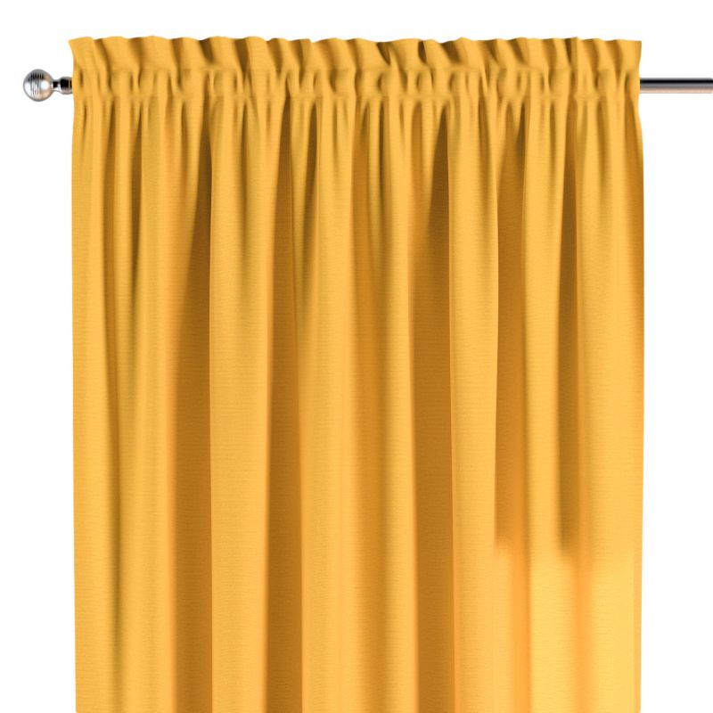 Zasłona na kanale z grzywką 1 szt. 130 x 245 cm Dekoria żółty 1 szt.