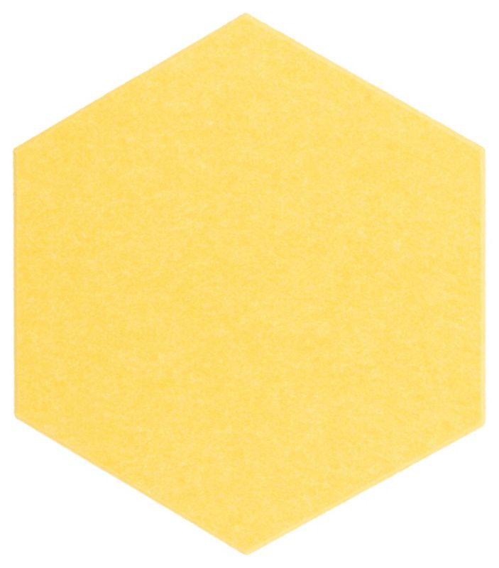 Panel filcowy ścienny dekoracyjny Multidecor Felly 40 x 46 cm 9 mm heksagon gładki żółty 2 szt.